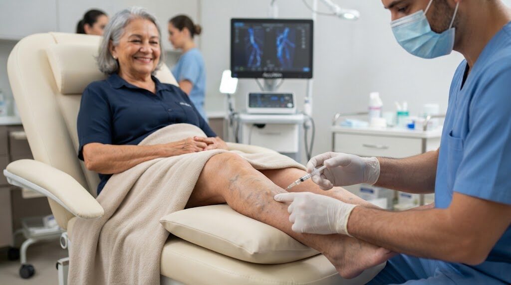 Escleroterapia com espuma